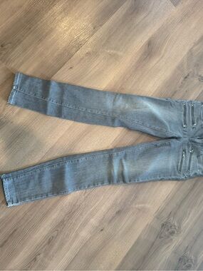 PAIGE Gray Slim Zip-Accent Jeans